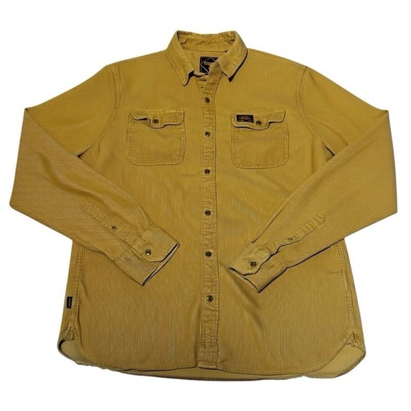 Superdry Other - Superdry Machined Goods Corduroy Button Front Shirt Men's M Brown Cotton